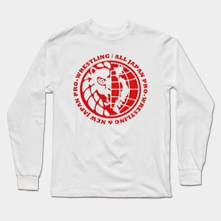 AJPW and NJPW Combined Logo Long Sleeve T-Shirt